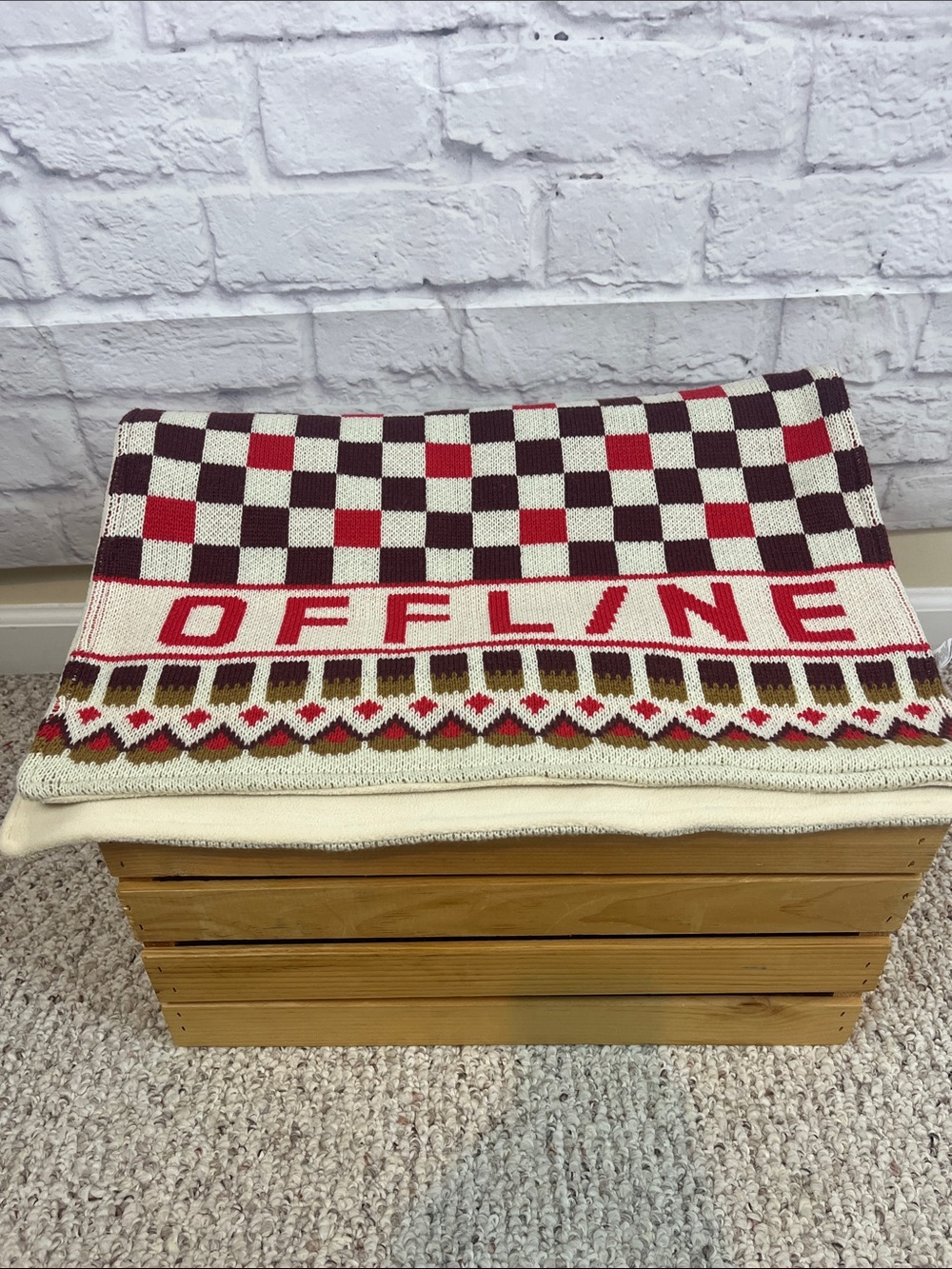 Aerie Offline NWT Checked Ski Blanket Scarf One Size